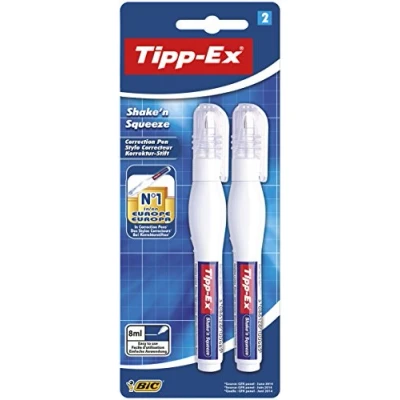 Image of Tipp Ex Shake&#039;n Squeeze Correction Pens 8 ml, Pack of 2