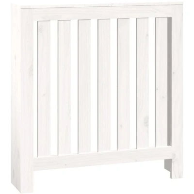 Image of vidaXL Radiator Cover White 79.5x19x84 cm Solid Wood Pine
