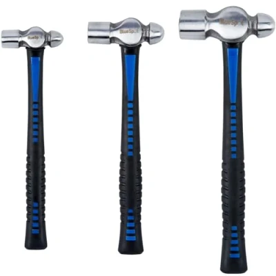 Image of BlueSpot Ball Pein Hammer Set 65% FIBREGLASS Shaft Secure Soft Grip TPR Handle 8 16 32oz Mechanic Work Garage Hand Tools DIY UK Free P&amp;P