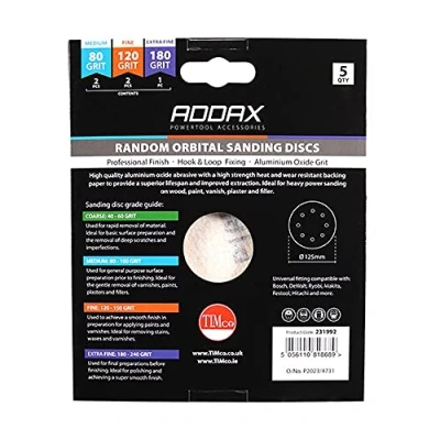 Image of 6x TIMCO Random Orbital Sanding Discs Mixed Red 231992 Pack of 5