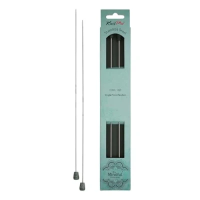 Image of KnitPro Mindful Single Pointed Needles 40cm 2.00mm 3pcs