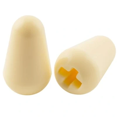 Image of Musiclily Ultra Universal Guitar 5 Way Switch Tips Pickup Selector Lever Knobs for Fender Squier Strat Style Electric Guitar, Cream (Set of 2)