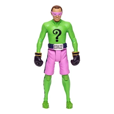 Image of McFarlane Toys, DC Multiverse, 5 inch Retro Riddler Boxing Action Figure with Word Bubbles, Collectible 1960&#039;s TV Ages 12+