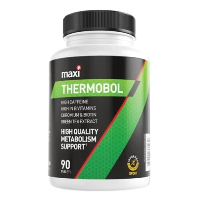 Image of MaxiNutrition Thermobol, Metabolism Supplement for Lean Muscle Support Contains Chromium and Biotin, High in B Vitamins 100mg Green Tea Extract, 130mg Caffeine per Serving, 90 Tablets
