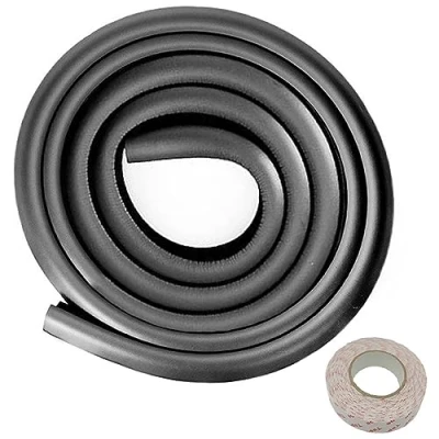 Image of TUKA 8.2ft / 2.5M Edge Guard Extra Thick, L Shaped Premium Foam Protection Childproofing, Child Senior Baby Safety Anti Collision Strip Protector for Sharp Table Furniture Edge, TKD7000 Black