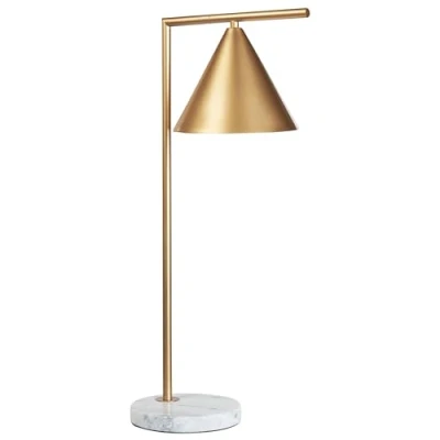 Image of Modern Table Lamp Iron with Marble Base Living Room Study Gold Mocal