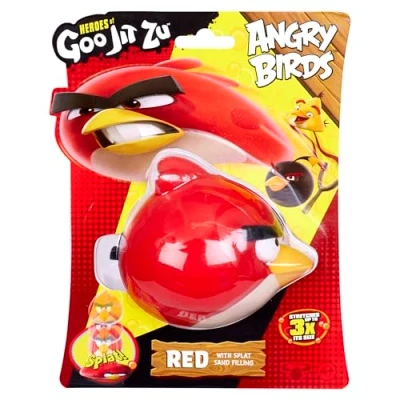 Image of Heroes of Goo Jit Zu Angry Birds Red! Splat ball toys with scrunchy sand filling! Always return to size and shape.