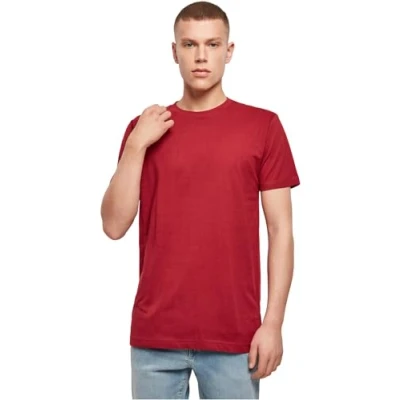 Image of Build Your Brand Men&#039;s T Shirt Round Neck Burgundy XXL