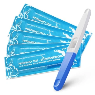 Image of One Step 5 x 10mIU Ultra Early Pregnancy hCG Midstream Tests