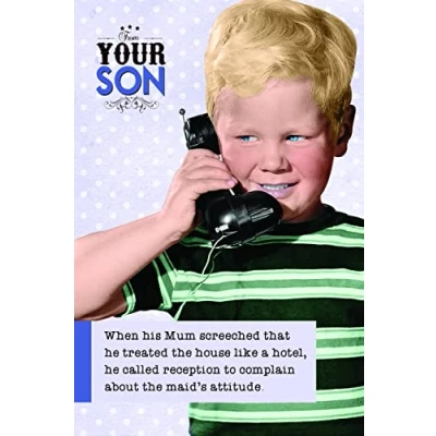 Image of From Son Mother&#039;s Day Card, Funny Card Son, Mothers Cards, Cards