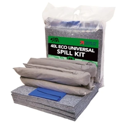 Image of BearTOOLS Eco Spill Control Kit 40L Spills Environmentally Friendly 85% Recycled Natural Fibres Reduce Carbon Footprint Sustainable Absorbent Solution UK Made Oils, Fuels, Adblue Spillages
