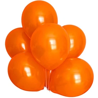 Image of Generic Pack of 50 Latex 12 Inches Orange Balloons, Metallic Helium Quality Balloons For Party Decoration, Birthdays, Baby Showers, Weddings &amp; Christenings.