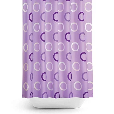 Image of beytug Beautiful lilac pattern shower curtain extra long 180CM wide x 200CM drop
