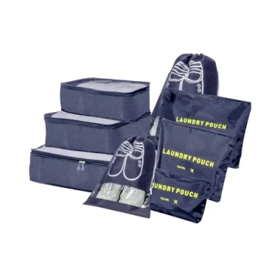 Image of BillyBath Suitcase Organiser Travel Garment Bags, 8 in 1 Case Set, Packing Cubes, Organiser, Luggage, for Clothes, Shoes, Underwear, Cosmetics