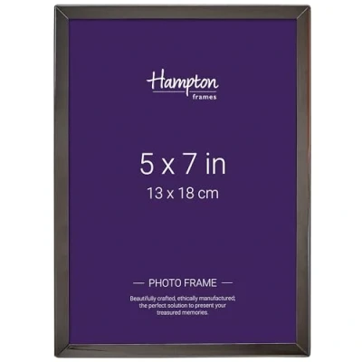 Image of Hampton Frames KINGSBRIDGE 5x7 (13x18cm) Black Picture Frame Glass KIN57BNK