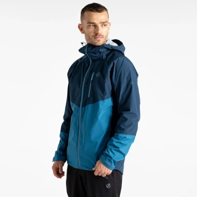 Image of Dare 2b Men&#039;s Water repellent Breathe Out Waterproof Jacket Bluesteel, Size: L