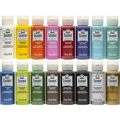 Image of FolkArt Glass Painting Set, Multi, 59 ml (Pack of 16)