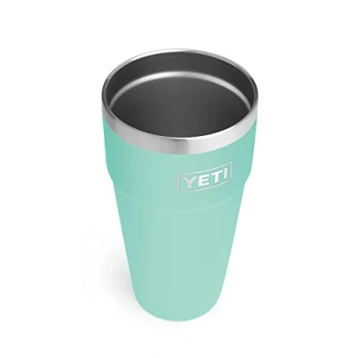 Image of YETI Rambler 26 oz Stackable Cup, Vacuum Insulated, Stainless Steel with No Lid, Seafoam