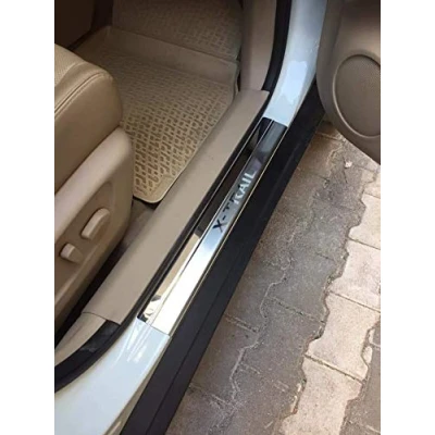 Image of X TRAIL T32 Stainless Steel Chrome Door Sill Scratch Protector Guard 4 Doors (2014 Onwards)