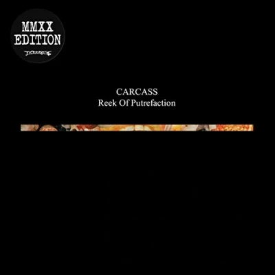 Image of Carcass Reek Of Putrefaction White/Red Splatter vinyl 2020 UK LP MOSH006FDRXX