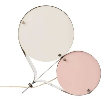 Image of GUBI Coppia Table Lamp Bronze Steel/Ivory/Blush