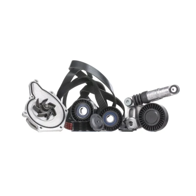 Image of 6PK2500, T36376, T38099, T39043, WP0136 water pump + V Ribbed Belt Kit GATES KP66PK2500 with FleetRunner Micro Stretch Fit