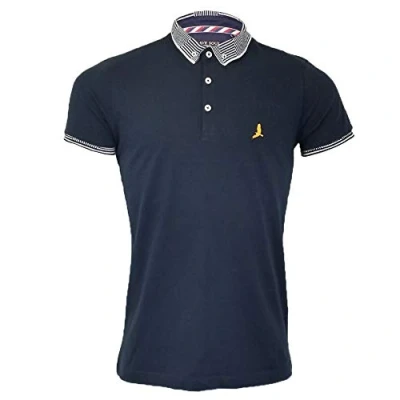 Image of Brave Soul Men&#039;s Stylish Polo Shirts Blue Small/X Small