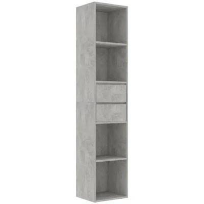 Image of vidaXL Book Cabinet Concrete Grey 36x30x171 cm Engineered Wood