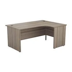 Image of 1800X1200 Panel Right Hand Radial Desk Grey Oak