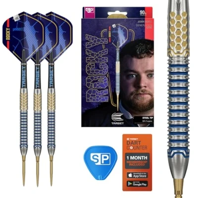 Image of TARGET Darts Josh Rock Gen 1 Steel Tip Swiss Point Darts, 90% Tungsten Generation 1, 22G Dart Set, Player Edition with Storm Nano Points