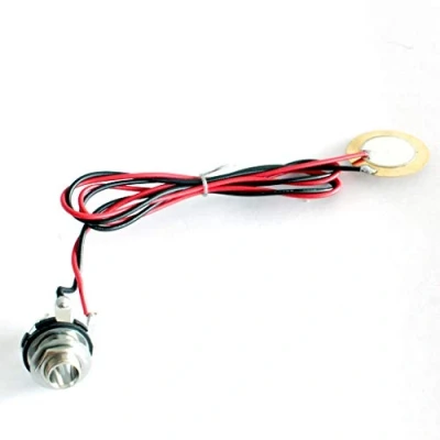 Image of Alnicov Single Piezo Pickup Drum Trigger Transducer Metal Pre Wired Amplifier for Acoustic Guitar Mandolin Ukulele