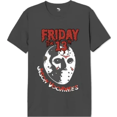 Image of Friday the 13th Men&#039;s Uxfridmts001 T Shirt, Charcoal, S