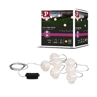 Image of Paulmann Mobile Lampion lights 7 bulb white