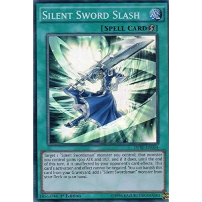 Image of YuGiOh DPRP EN004 Silent Sword Slash 1st Edition Super Rare Card (Rivals of the Pharaoh)