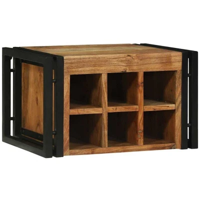 Image of vidaXL Wine Rack 46x35x27.5 cm Solid Acacia Wood