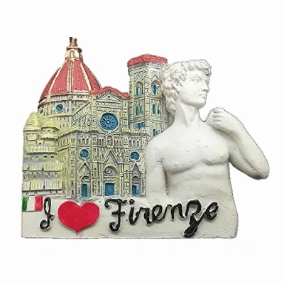 Image of 3D Florence Italy David statue fridge magnet,Home &amp; kitchen decoration magnetic sticker， Firenze refrigerator magnet travel souvenir gift