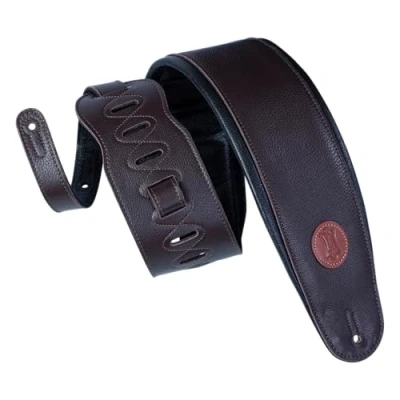 Image of Levy&#039;s Leathers Mss2 4 dbr Garment Leather Signature Series Guitar Strap Dark Brown