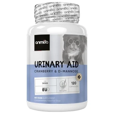 Image of Animigo Urinary Aid for Dog D Mannose Powder, Marshmallow Root, Cranberry, Astragalus, Liquorice Root Powder &amp; Nettle Leaf Extract with 120 Tract Health Tablets Bladder Support