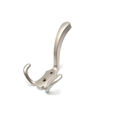 Image of 1 x Triple Hat Coat Hanger Hook Door Wall Bath Retro Satin AK24