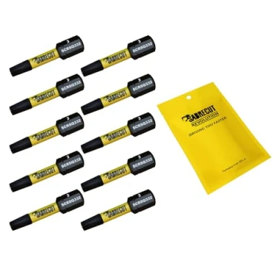 Image of 10 x SabreCut SCRSQ332_10 32mm SQ3 Square Magnetic Impact Screwdriver Driver Bits Set Single Ended Heavy Duty Compatible with Dewalt Milwaukee Bosch Makita and Others