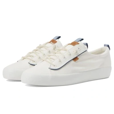 Image of Keds Women&#039;s Kickback Canvas Slip on Sneaker, Nautical White/Navy, 5.5 UK