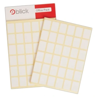 Image of Blick Labels, White, Self Adhesive Stickers Office Pack, Rectangular, 16mm x 22mm, 1440 for Home, Office, Family, School, Letters, Address
