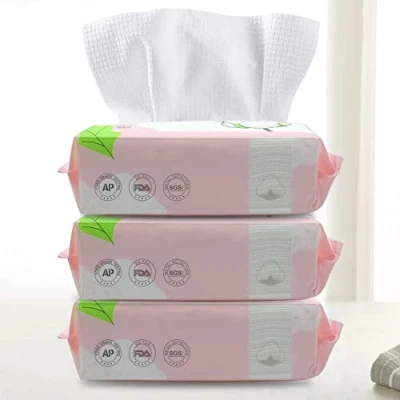 Image of Cotton Tissue GothicBride 100% US Dry Baby Wipes Soft Disposable Face towels Makeup Removing for Sensitive Skin Portable(3 PACK 180 Counts)