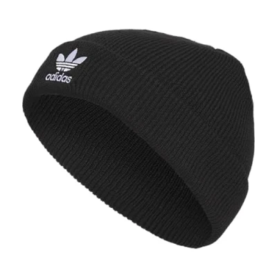 Image of adidas Originals Unisex Kid&#039;s Trefoil Beanie, Black/White 23, One size