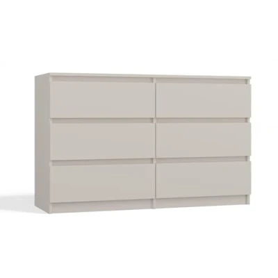 Image of CDF Malwa M6 120 Chest of Drawers, Colour: Cashmere (Beige), Cabinet for Documents, Small Items, Ideal Living Room, Bedroom, Children&#039;s Teenager&#039;s Room and Office, 6 Spacious Drawers