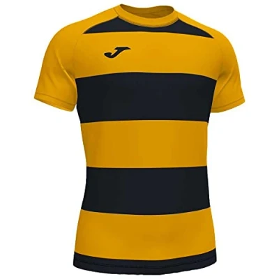 Image of Joma L Prorugby II Short Sleeve T Shirt, Unisex Adult, Amber Black