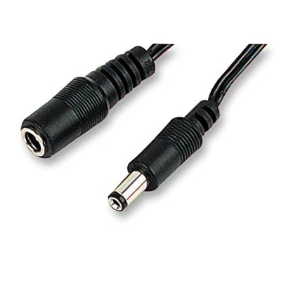 Image of rhinocables CCTV Camera Cable Extension 2.1mm Socket to DC Power Extender Plug Male Female Lead (10m)