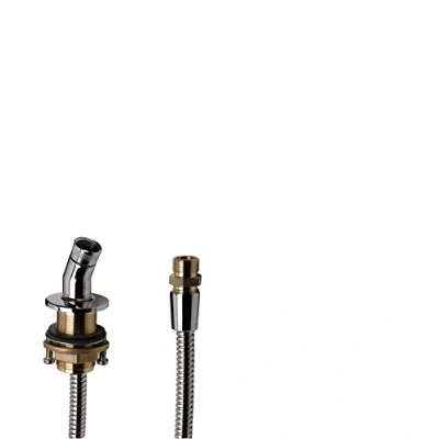 Image of Hansgrohe 28307000 Bath Rim Shower Holder Guide and Hose 2 m, Chrome Plated