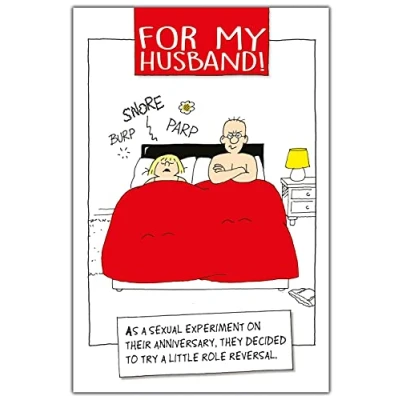 Image of Husband Anniversary Card, Funny Card For Husband, Greetings 159x235mm