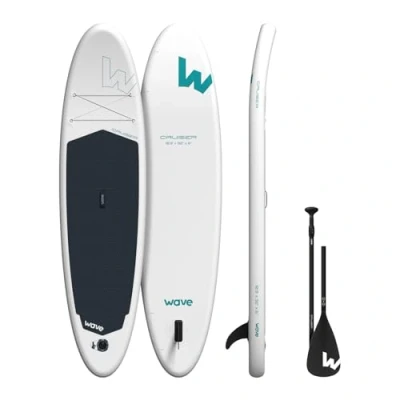 Image of Wave Premium Stand Up Paddleboard with Anti Air Leaking Desig (Cruiser 2.0, 10&#039;9ft White)